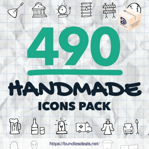 490 Handmade Icons Pack