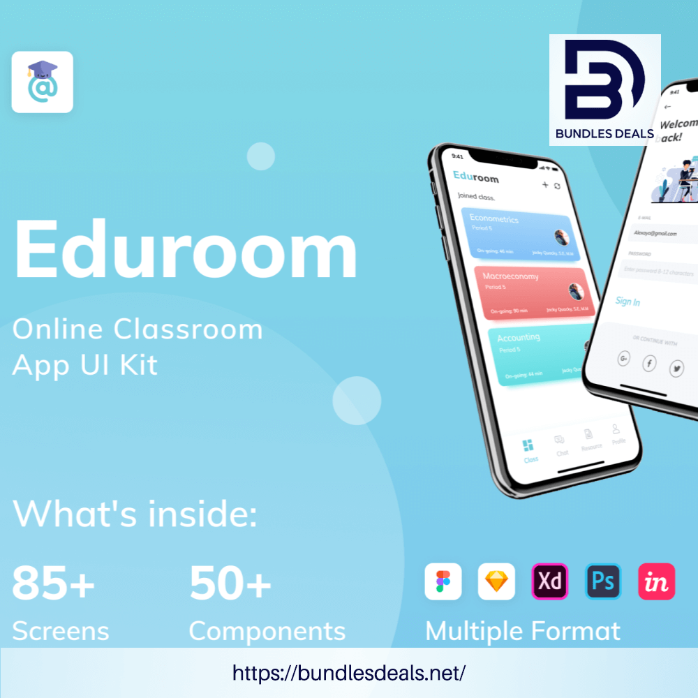EduRoom – Online Class Room App UI Kit