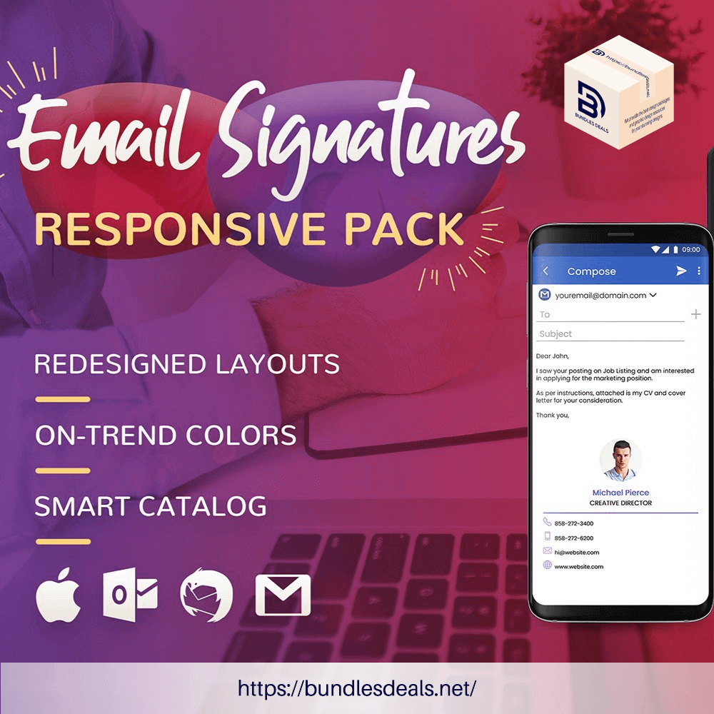 Email Signature   Responsive Pack PSD Template