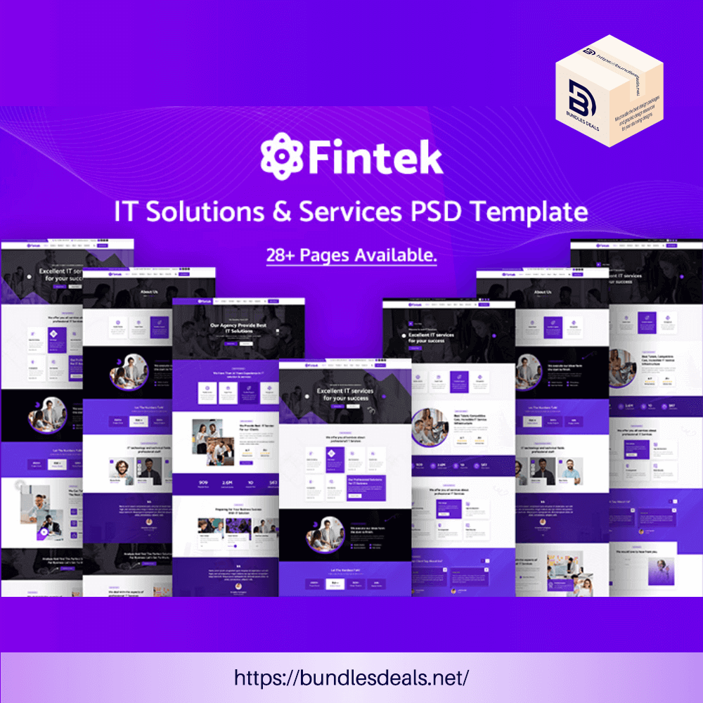 Fintek IT Solutions PSD Template