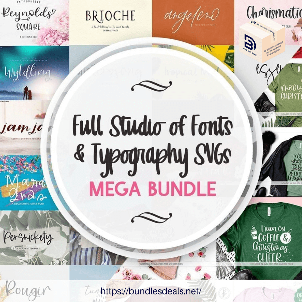 Full Studio Of Fonts And Typography SVGs Mega Bundle