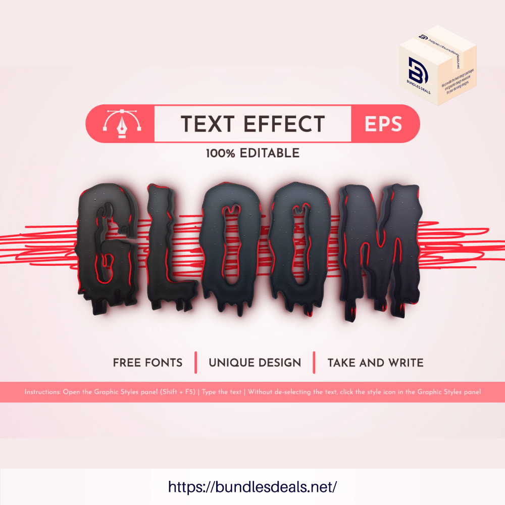 Gloom   Editable Text Effect