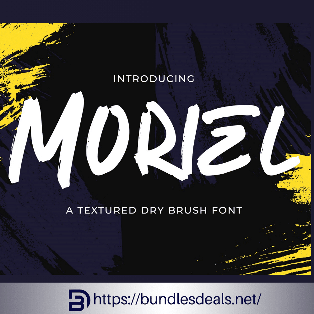 Moriel – Textured Brush Font