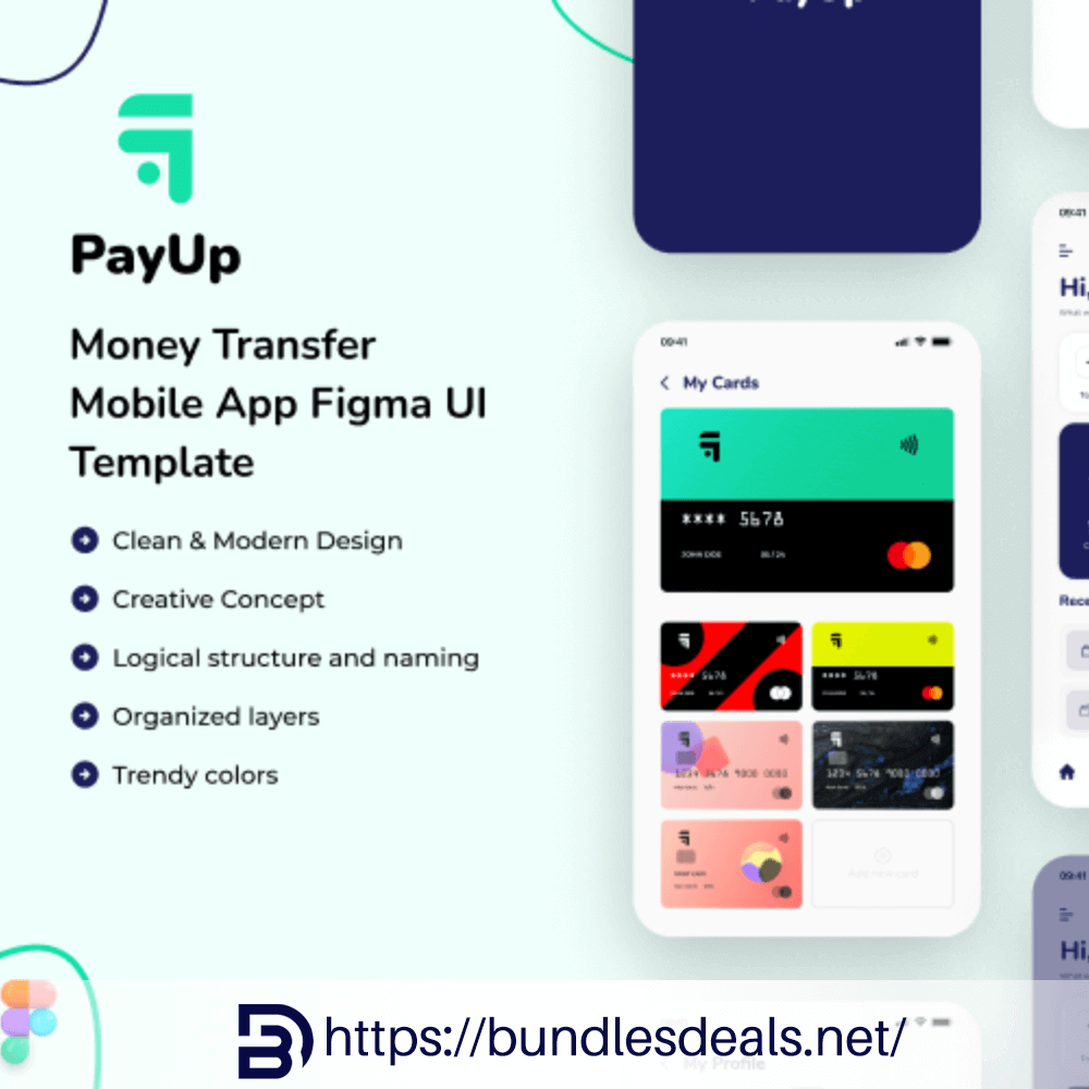PayUp - Money Transfer Mobile App Figma UI Template