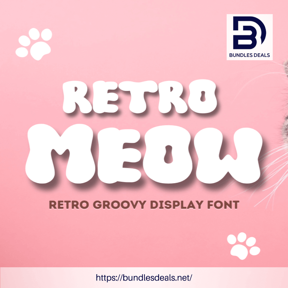 Retro Meow - Retro Groovy Display Font