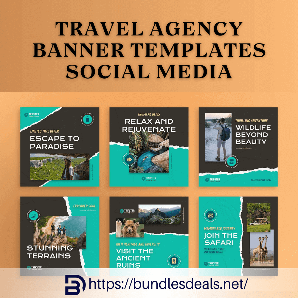 Travel Agency Banner Templates Social Media