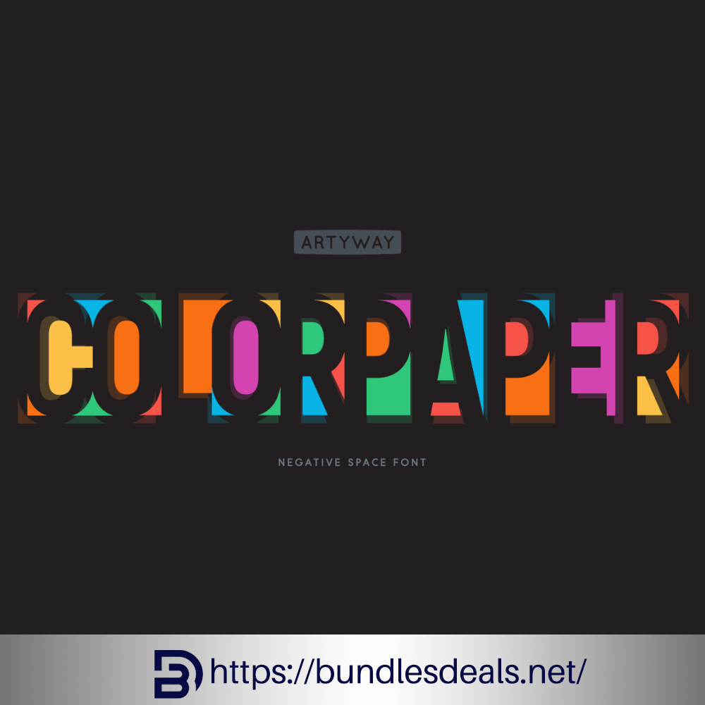ColorPaper Negative Space Font