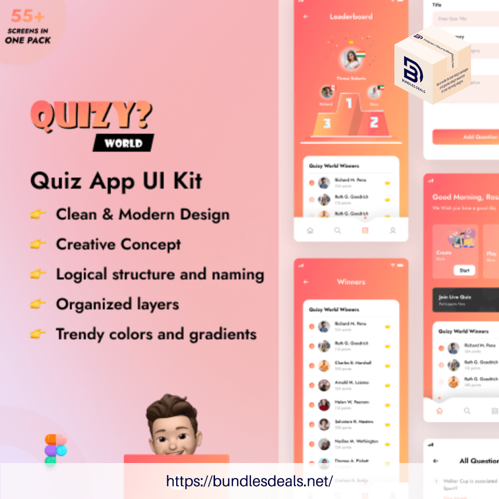Quizy World   Quiz Mobile App Figma UI Kit