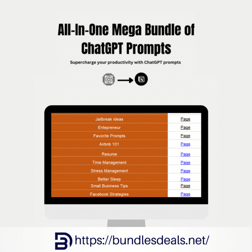 60,000+ All In One Mega Bundle Of ChatGPT Prompts