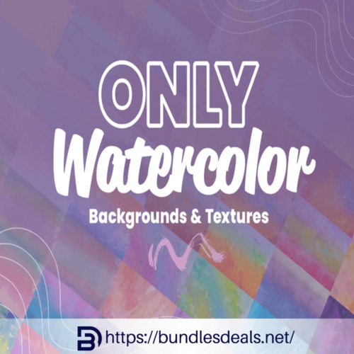 Only Watercolor Backgrounds & Textures Bundle