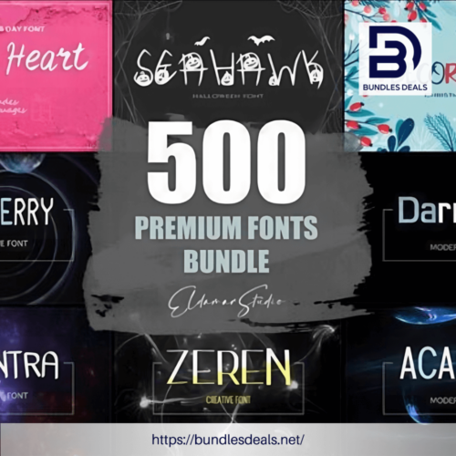 500 Premium Fonts Bundle