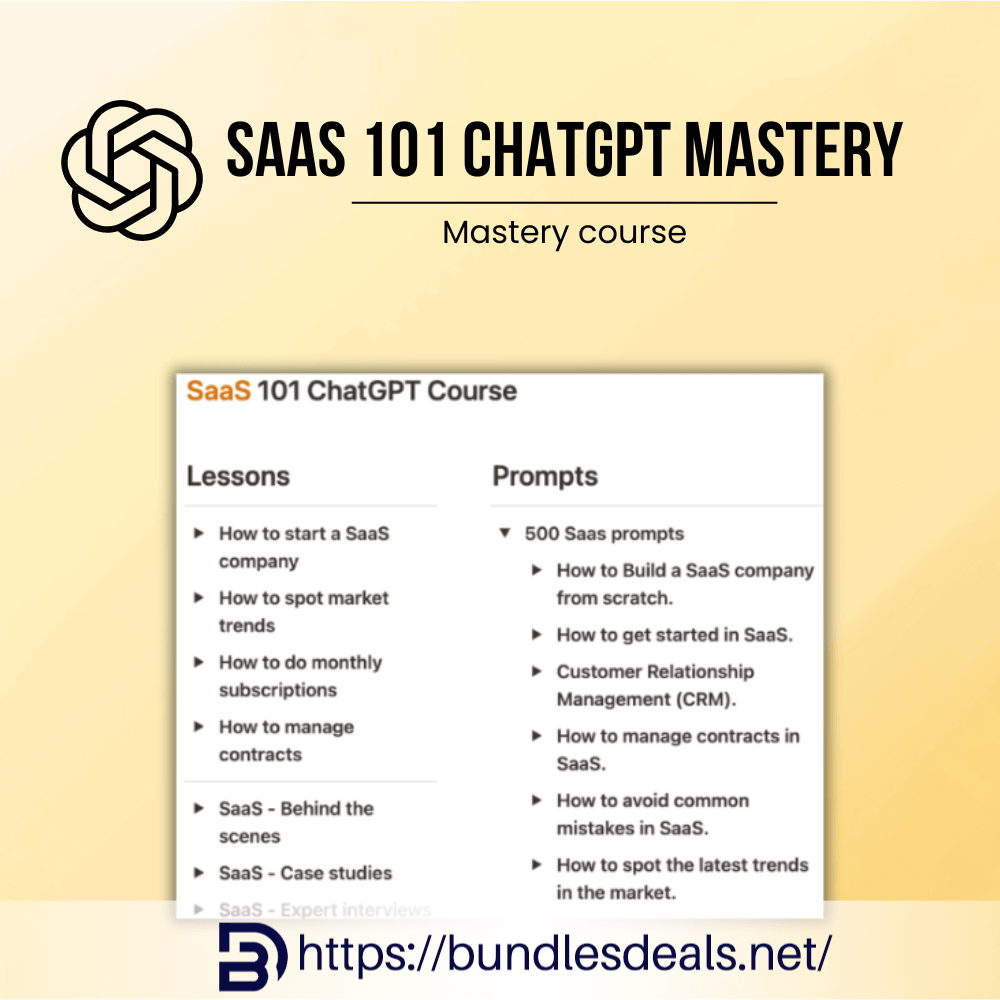 SaaS 101 ChatGPT Mastery