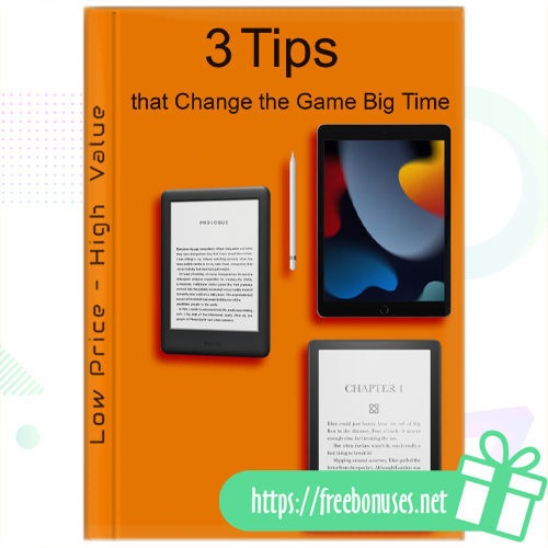 3 Tips that Change Kindle Game Big Time ebook