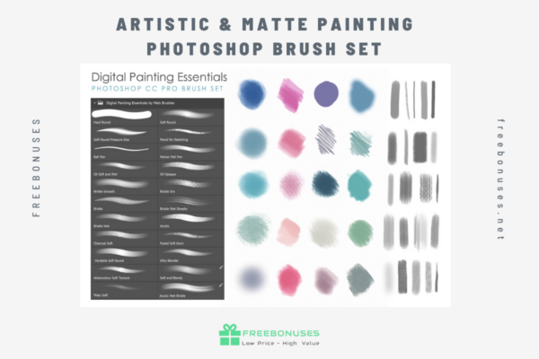 Artistic & Matte Painting Photoshop Brush Set
