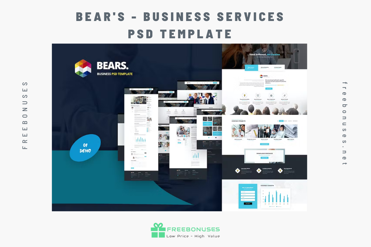 Bear’s – Business Services PSD Template