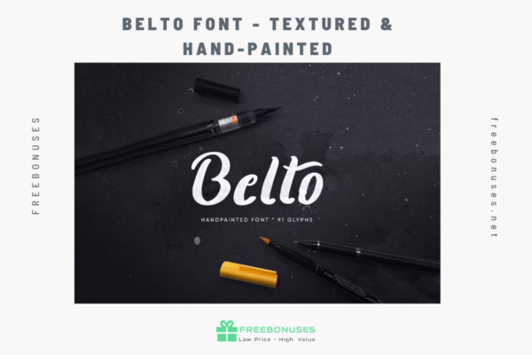 Belto Font - Textured & Hand-Painted