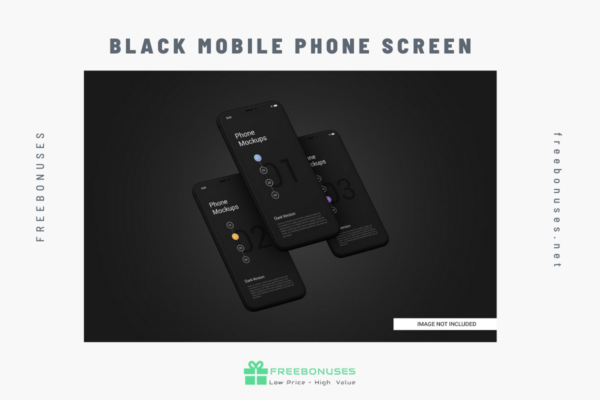 Black mobile phone screen