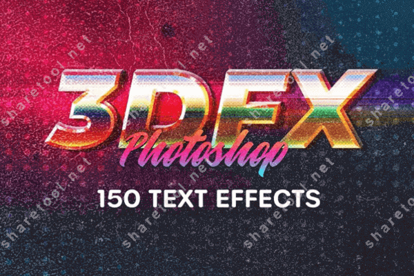 150 3D Text Effects PSD