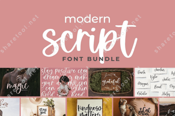 Modern Script Fonts bundle