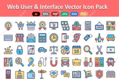 Web User and Interface Vector