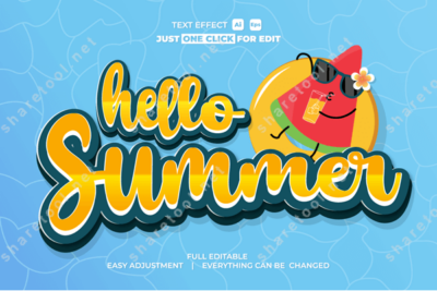 Summer Event Vector Text Effect