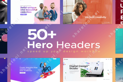 50+ PSD Hero Website Headers