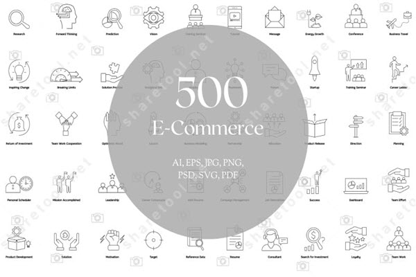 500 Big Business Icons