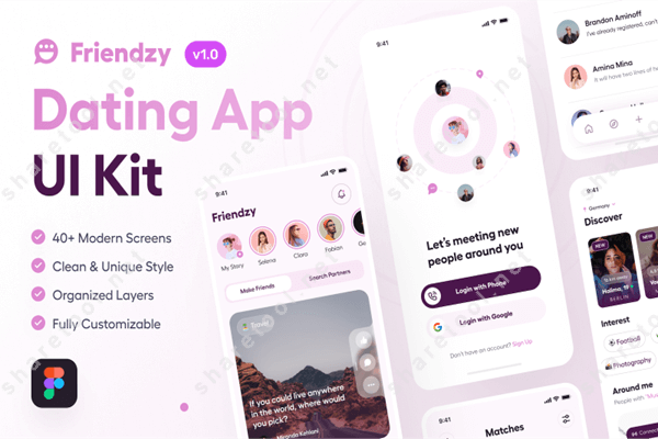 Friendzy - Dating App UI Kit