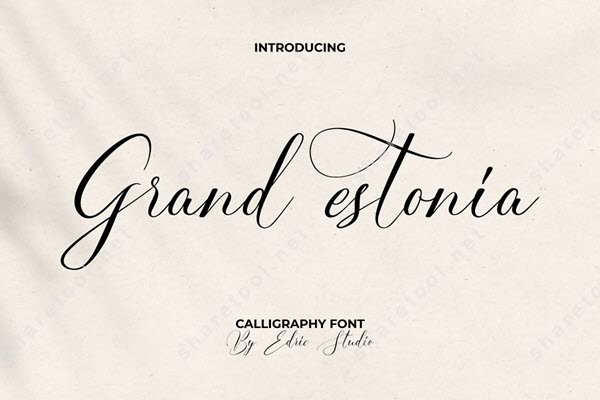 Grand Estonia Calligraphy Font
