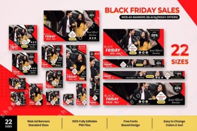 Black Friday Web Ad Banners Template