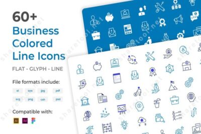 Business Colored Line Icons