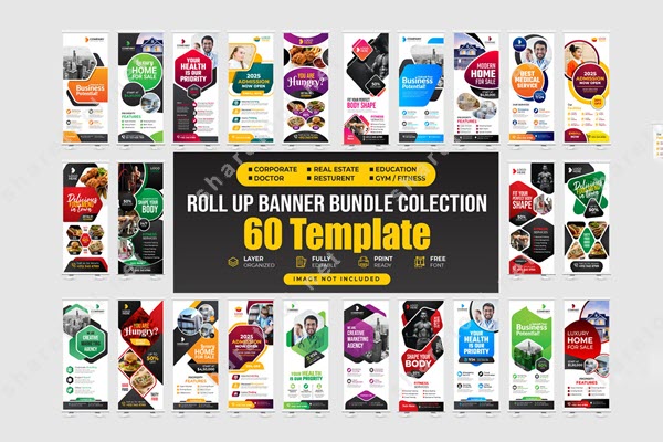 Creative and Modern Roll up banner bundle