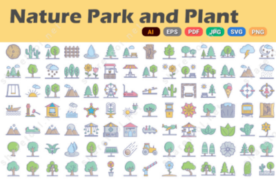 Nature Parks and Plants Icons