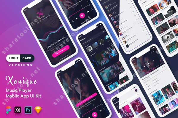 Xonique-Music Mobile App UI Kit
