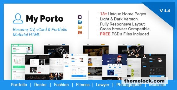 My Porto - Resume and vCard HTML Template