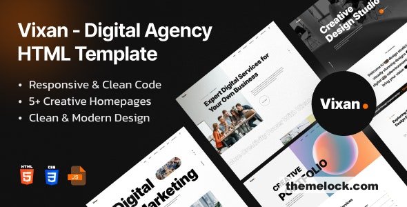 Vixan - Digital Agency Portfolio HTML Template