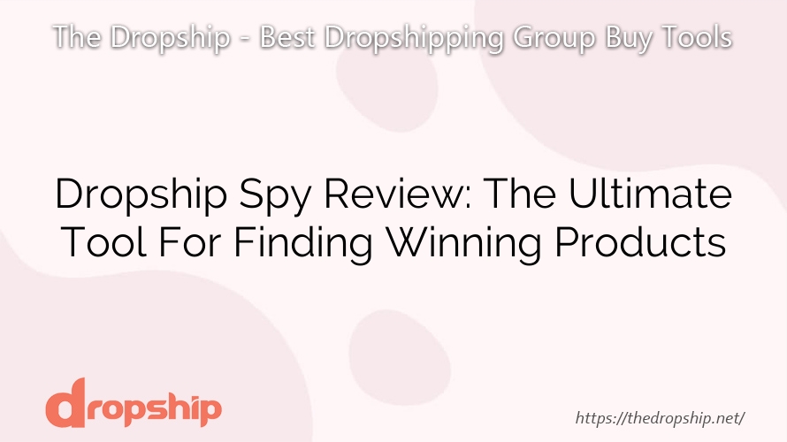 Dropship Spy Review: The Ultimate Tool For Finding Winning Products