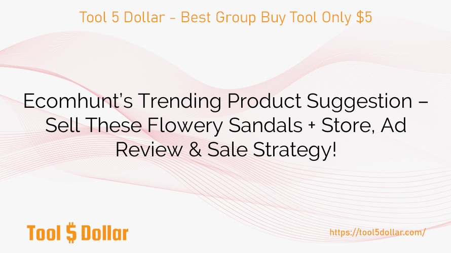 Ecomhunt’s Trending Product Suggestion – Sell These Flowery Sandals + Store, Ad Review & Sale Strategy!